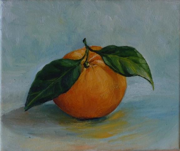 Oil painting for beginners of orange