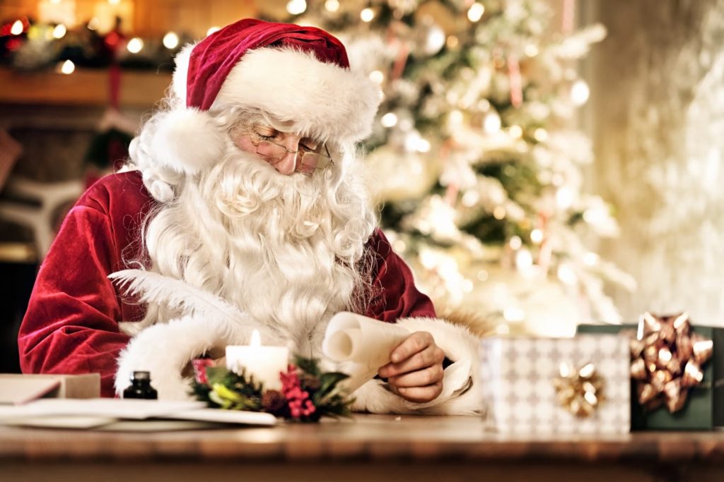 Santa writing a letter