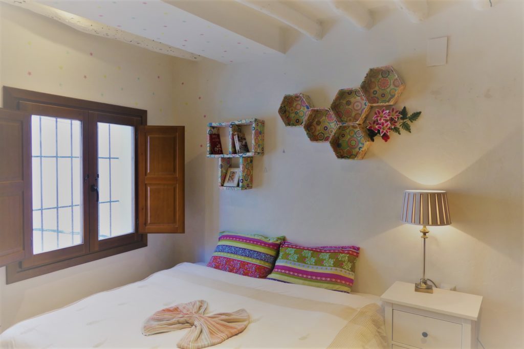 double bedroom in Spanish home on bread baking holiday