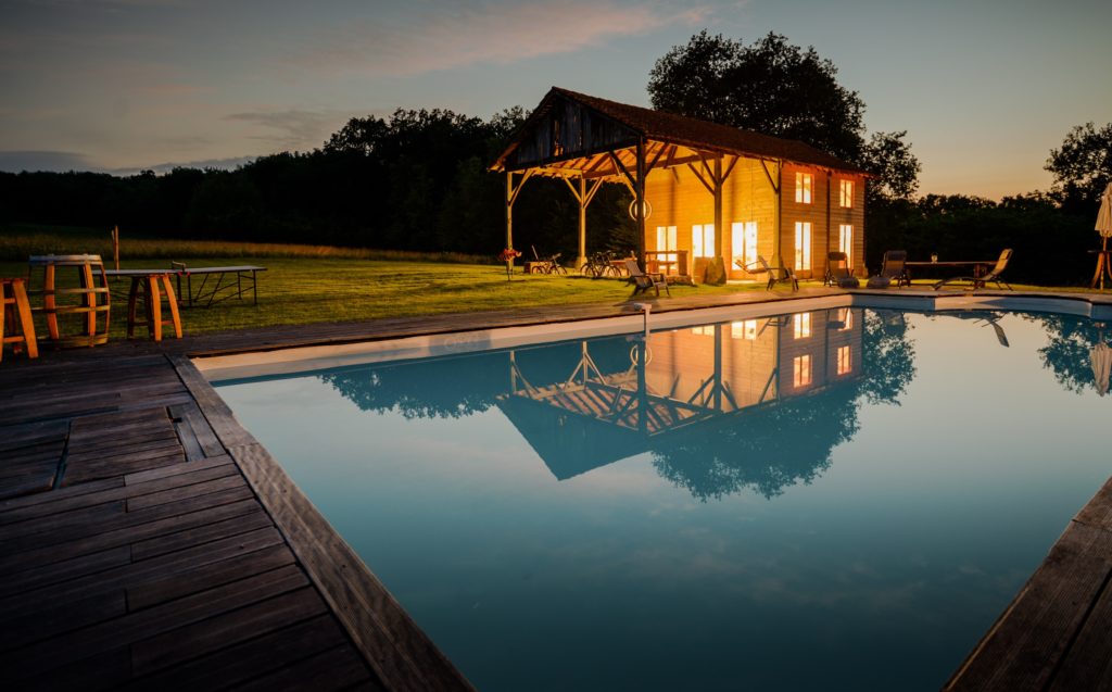 old renovated barn with swimming pool in France