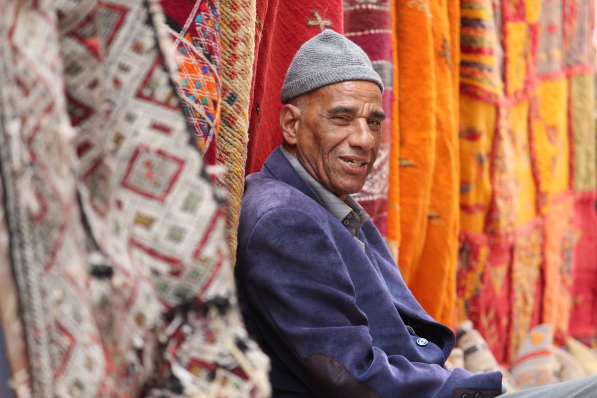 Local man in market in Morocco