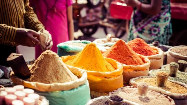 spices at local Moroccan market