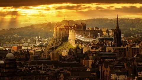 edinburgh at sunset