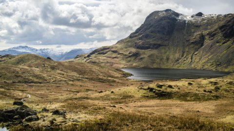lake district tarn and mountain