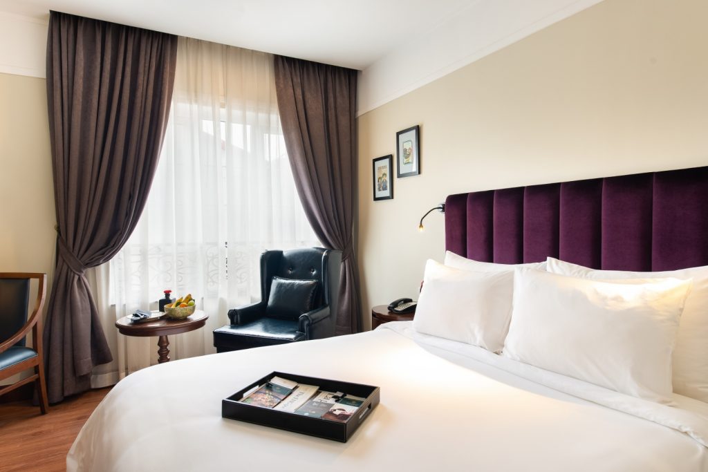 double room in a hotel in hanoi