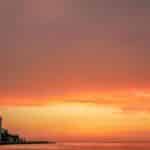 sunset of the coast of havana