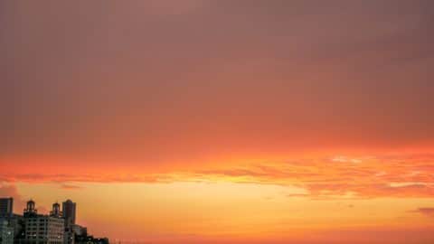 sunset of the coast of havana