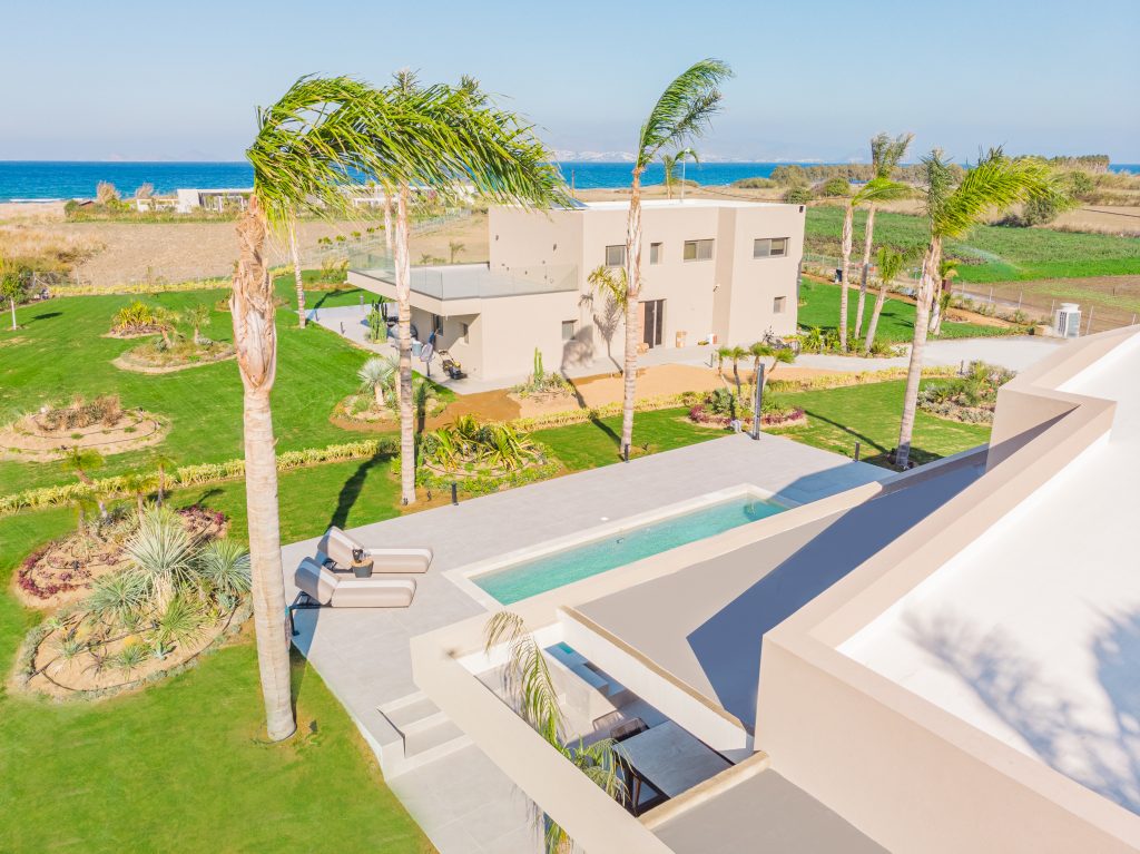 luxury villa and beach in kos
