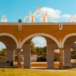 yellow buildings in yucatan mexico