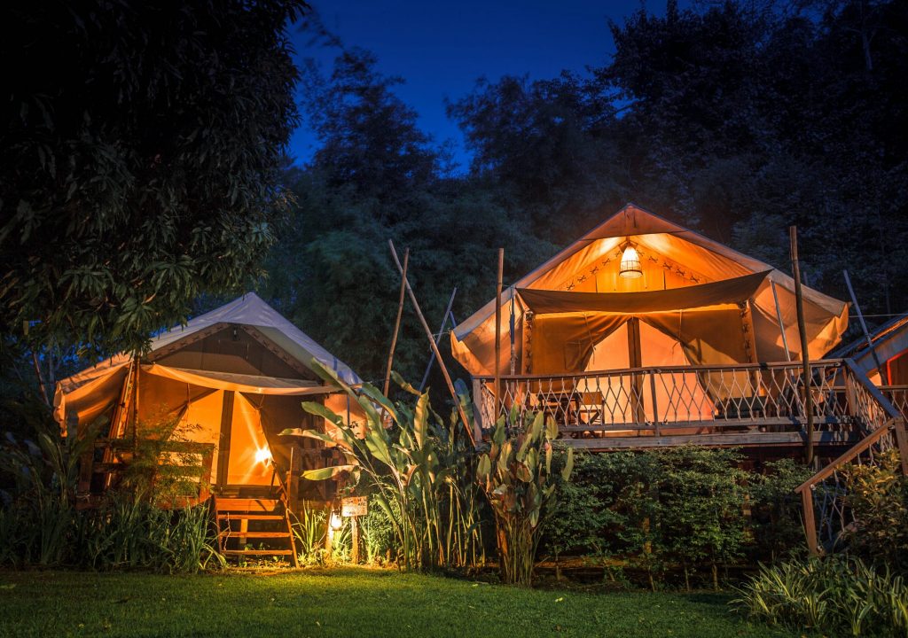glamping tent exterior thailand