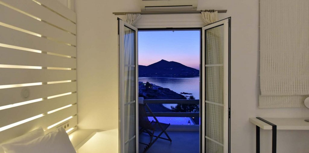 room with a sea view in paros greece