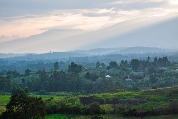 mist and hills in uganda