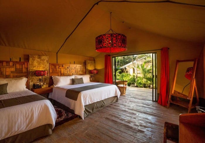 room in a glamping site in mexico