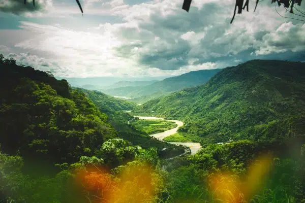 river and jungle valley in peru
