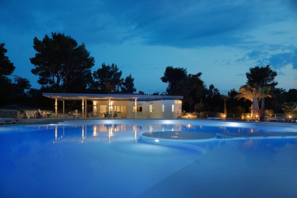 hotel swimming pool in greece