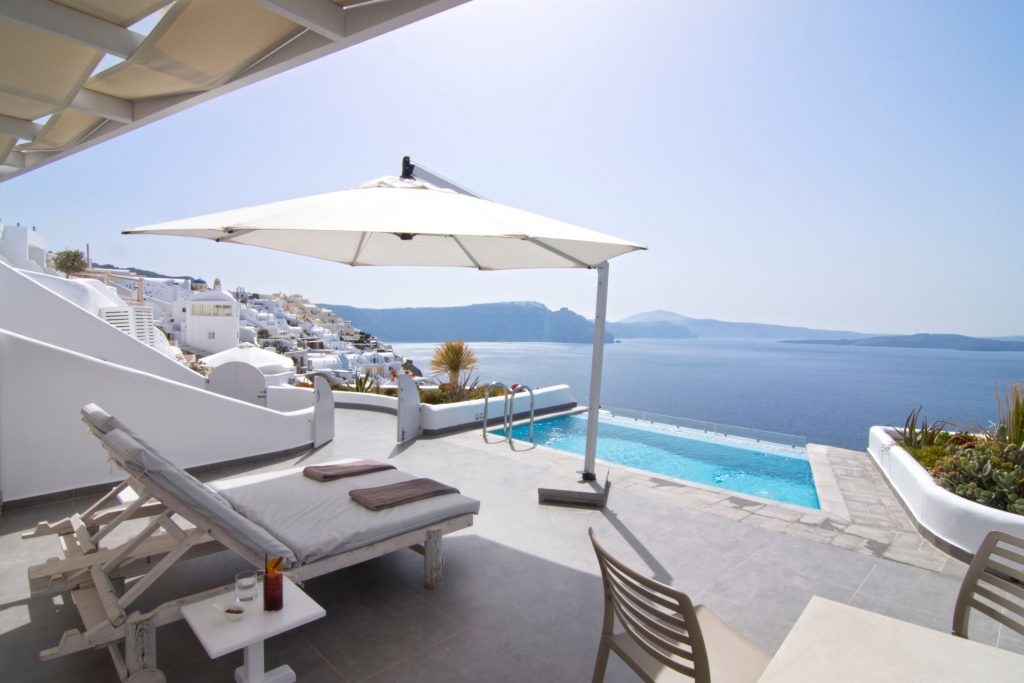 view from a suite in greece