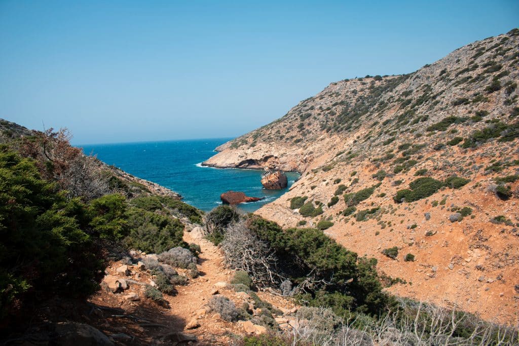 shipwreck off amorgos in greece