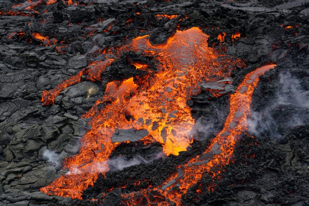 lava flow in iceland