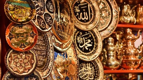 artisinal goods in a market in turkey