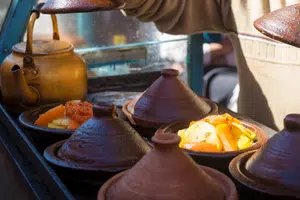 street food stall in morocco