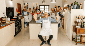 graham and guests at his cooking retreat in the Algarve