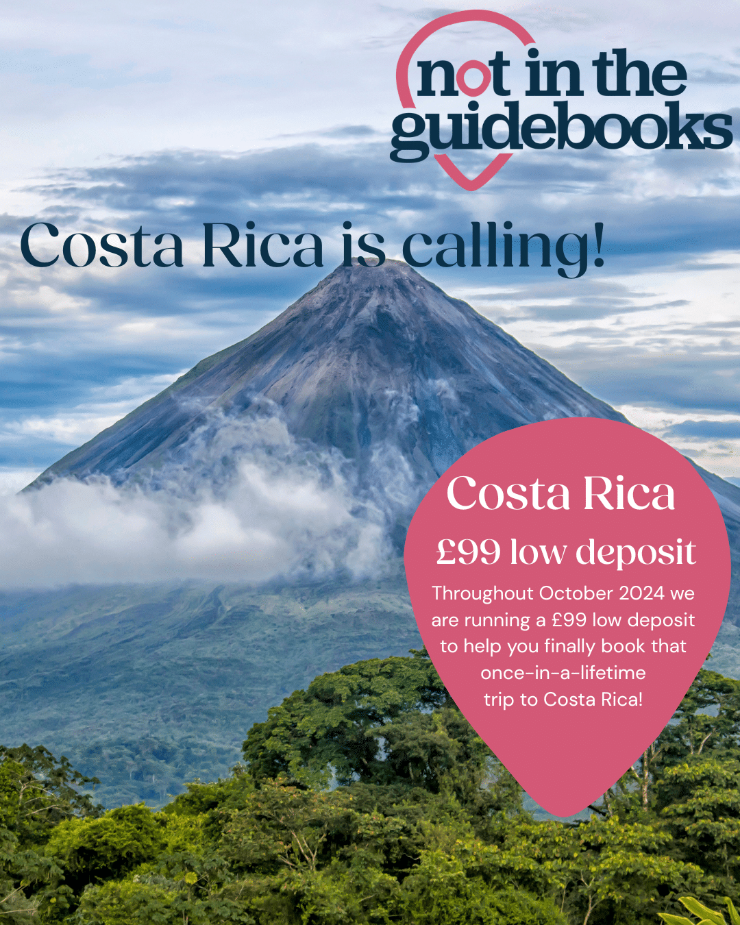 Costa Rica £99 deposit promotion