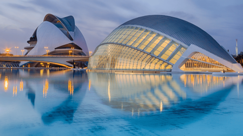 Iconic domed buildings in Valencia