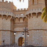 Beautiful castle with turrets in Valencia, Spain