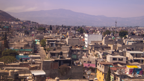Iztapalapa, Mexico city aerial view