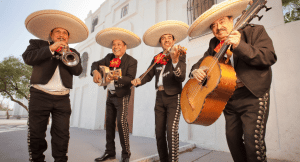 Mexican walking troubadour band in Mexico city