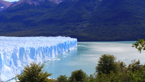 Large iceberg in a large lake in Argentina