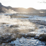 Steaming hot spring in Chile