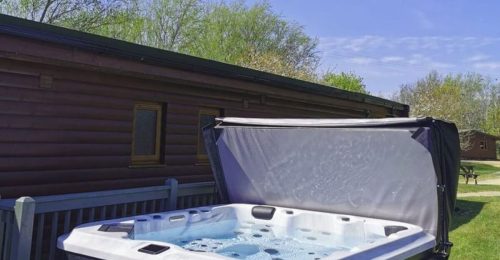 Dragonfly Log Cabin With Hot Tub image