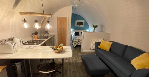 Swallowtail Luxury Couples Glamping Pod with Hot Tub image