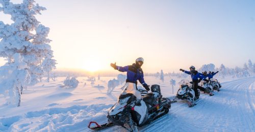 Snowmobile and Ice Fishing Safari image