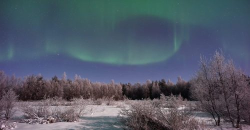 Searching For The Northern Lights in Pyha Taiga Cabin image