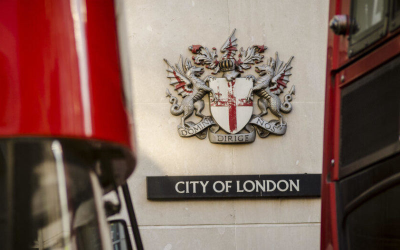 a sign for the city of london